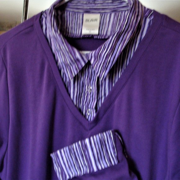Two (2) "Blair" Layered Look Long Sleeve Tops XL - Picture 9 of 9